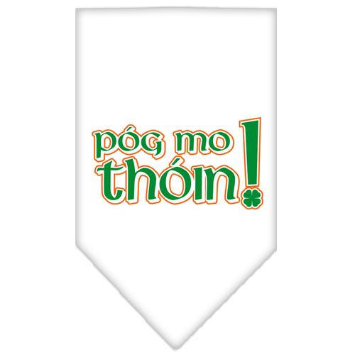 Pog Mo Thoin Screen Print Bandana White Large